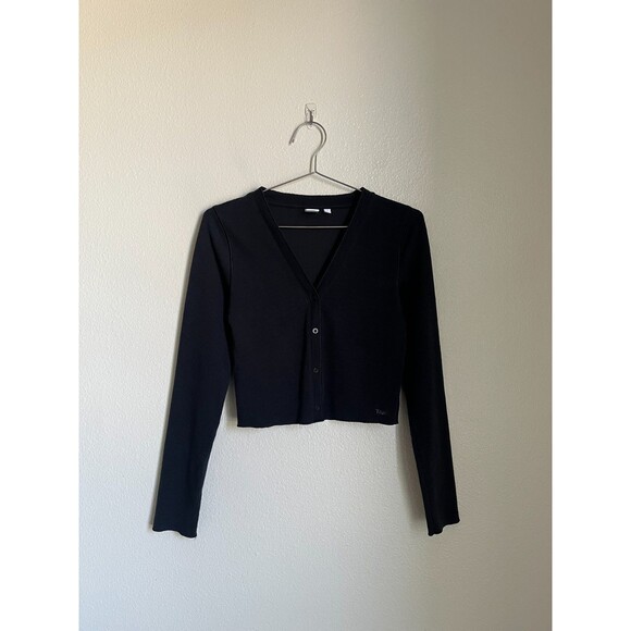 Tna Aritzia Wafflex Stopover Long Sleeve in Black Size SMALL - Picture 1 of 6